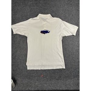 Vintage Polo Shirt Mens XL 1955 Bel Air Chevrolet Embroidered Made In USA